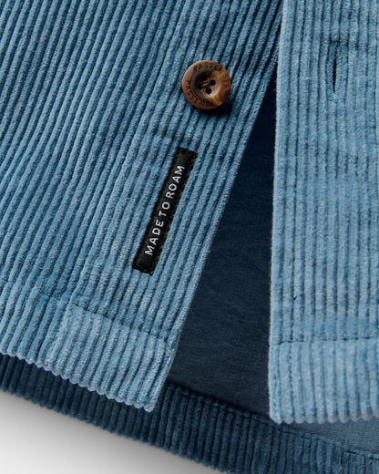 Backcountry Heavyweight Cord Overshirt - Stormy Blue  - Flatlay