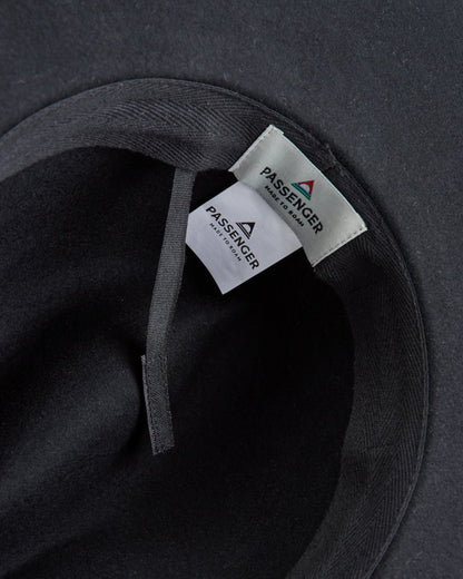 Outback Fedora - Black - Flatlay
