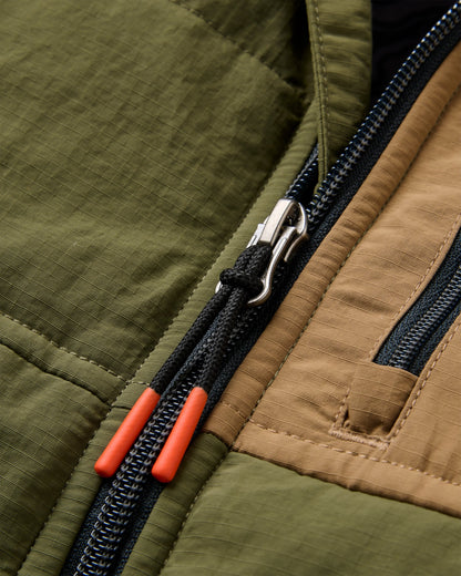 Oceanic Insulated Vest - Khaki - Flatlay