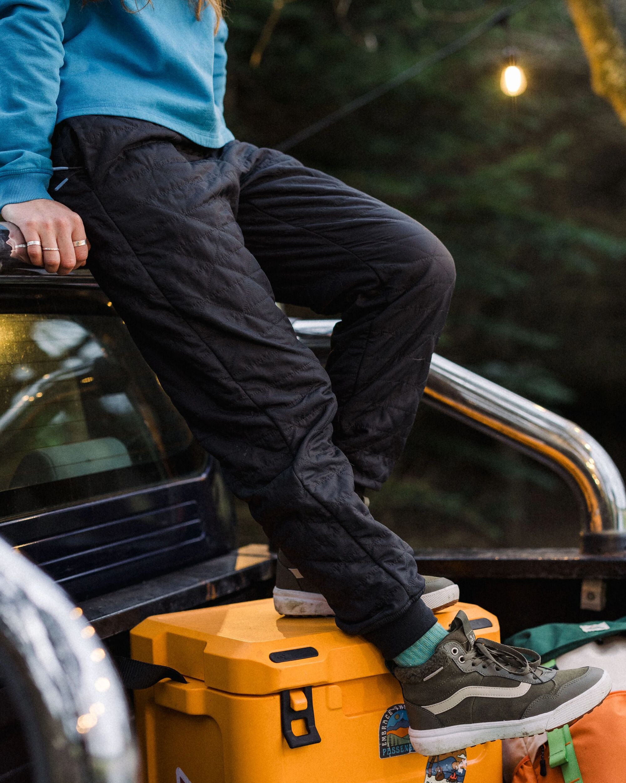 Homewood Recycled Quilted Jogger - Black - Lifestyle