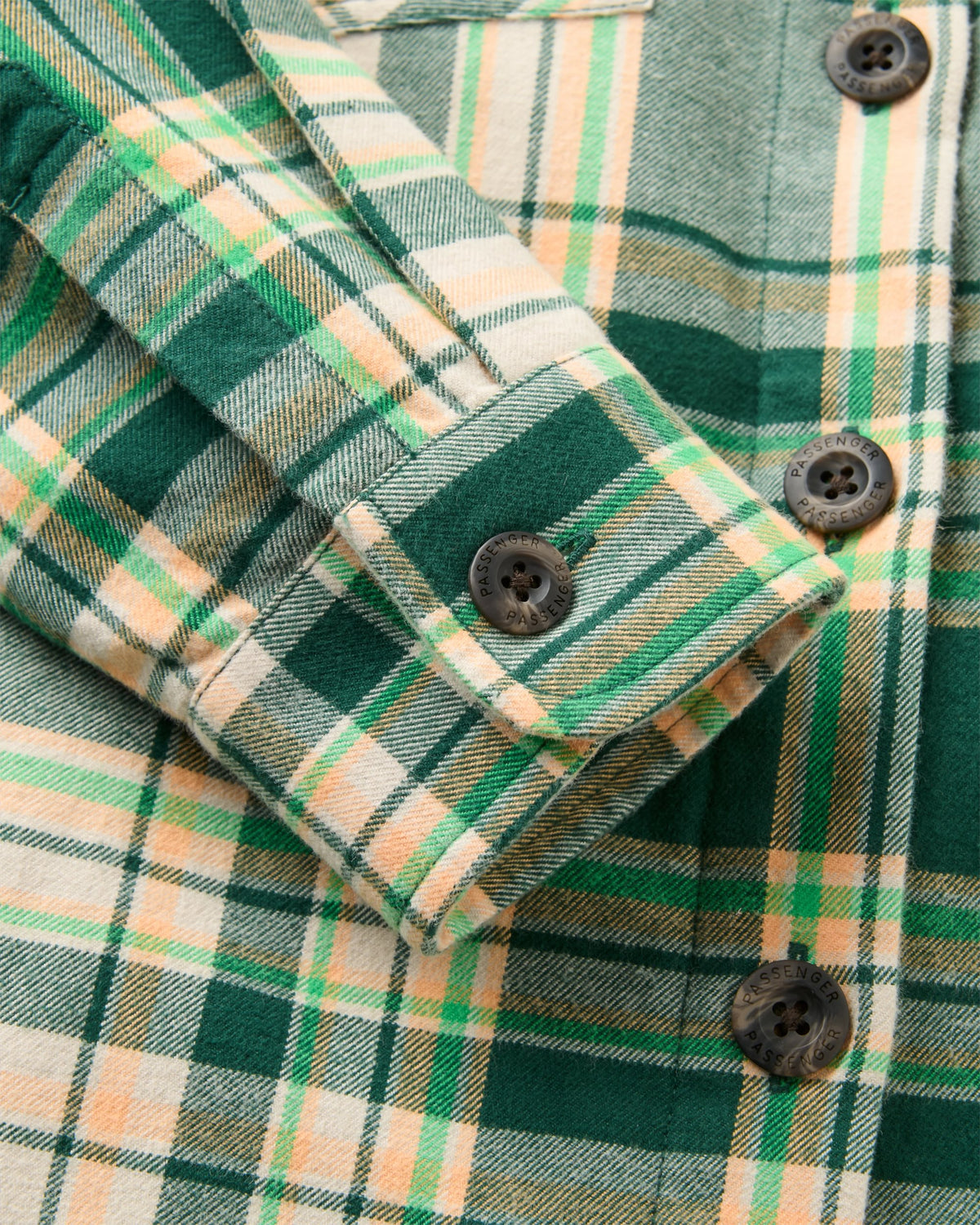 Stella Cotton LS Shirt - Pineneedle Check - Flatlay