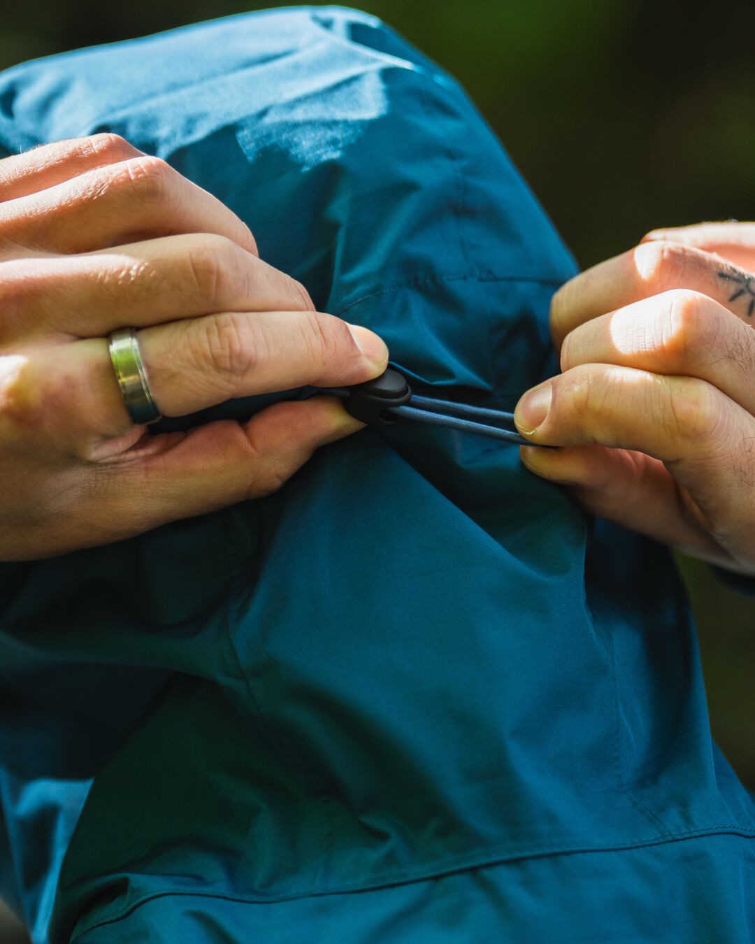 Season Water Resistant Recycled Jacket - Corsair Blue/ Apricot - Lifestyle