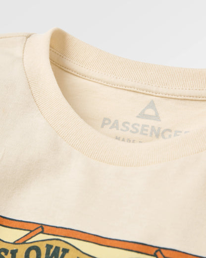 Rambling Recycled Cotton T-Shirt - Birch - Flatlay