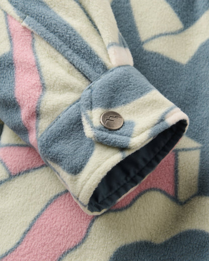 East Polar Fleece Shirt - Slower Rhythms Stormy Blue - Flatlay