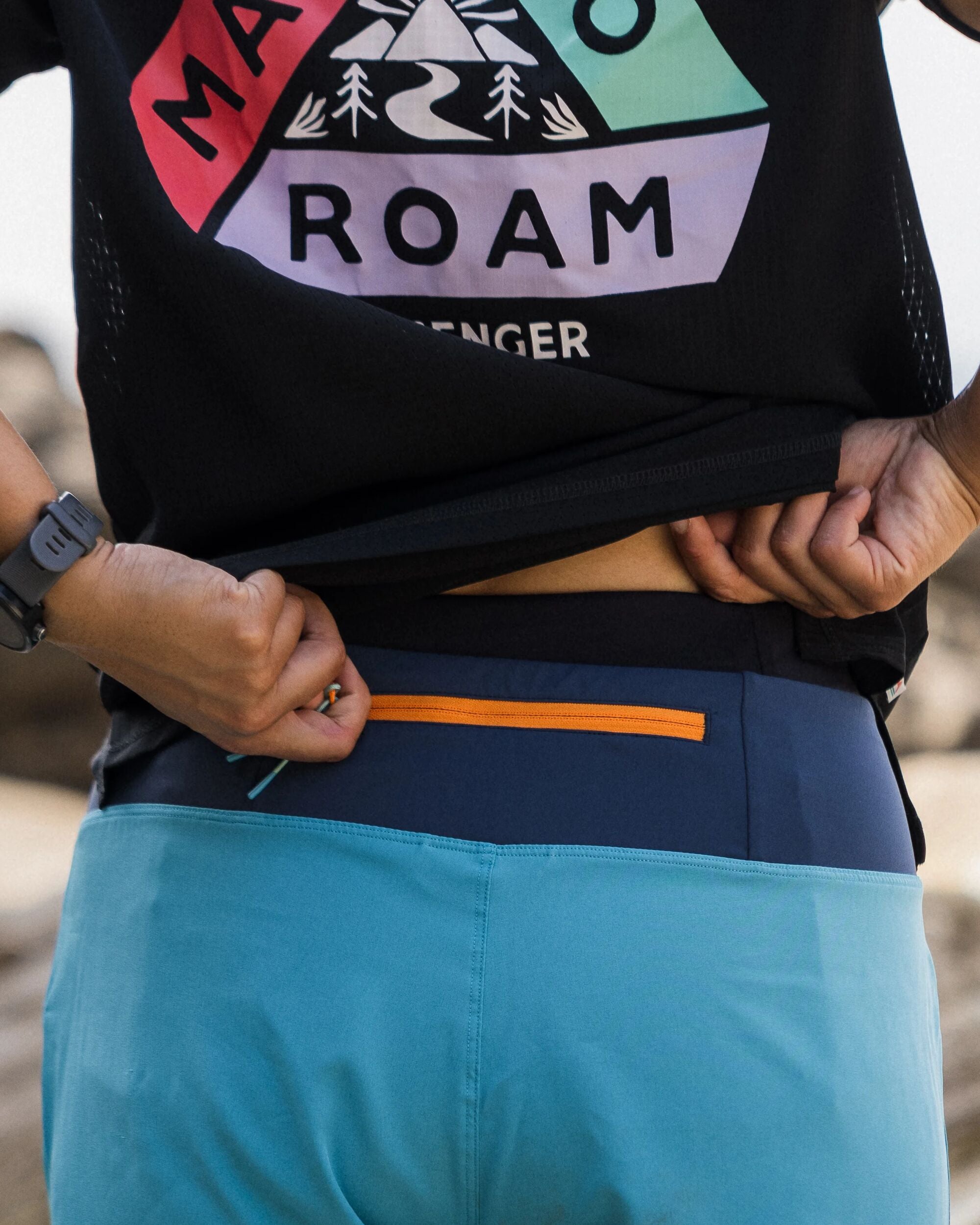 Roundtrip Recycled All Purpose Trail Short - Blue Pool - 