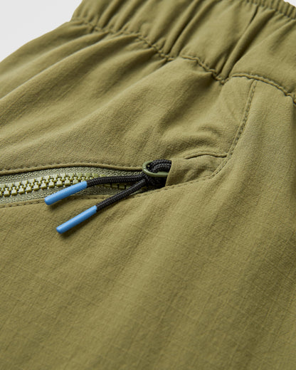 Stride Recycled Active Trail Short - Khaki - Flatlay
