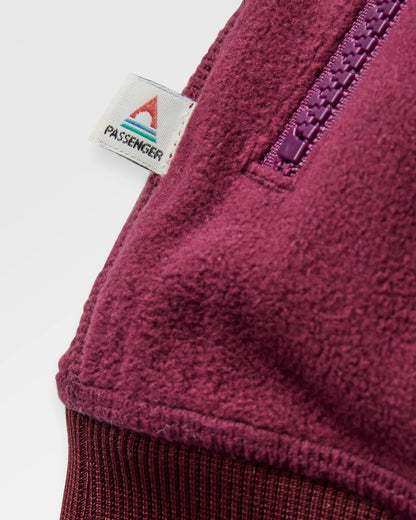 Ayla Micro Polartec® Crew Fleece - Fig - Flatlay