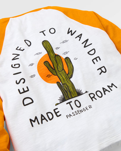 Explore LS Raglan T-Shirt - White - Flatlay