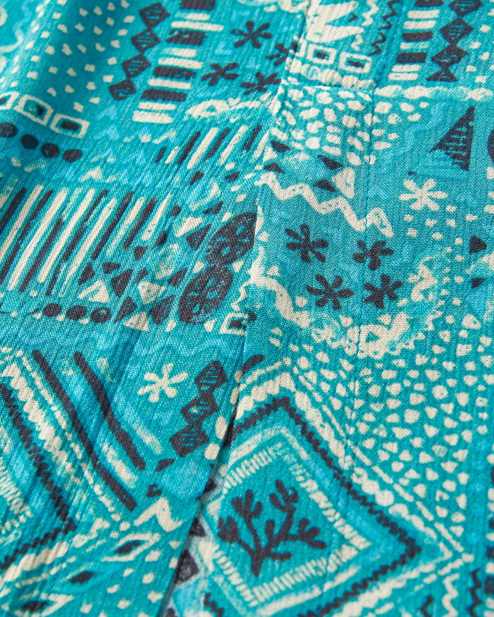 Hannah Skirt - Vintage Patchwork Blue Pool - Flatlay