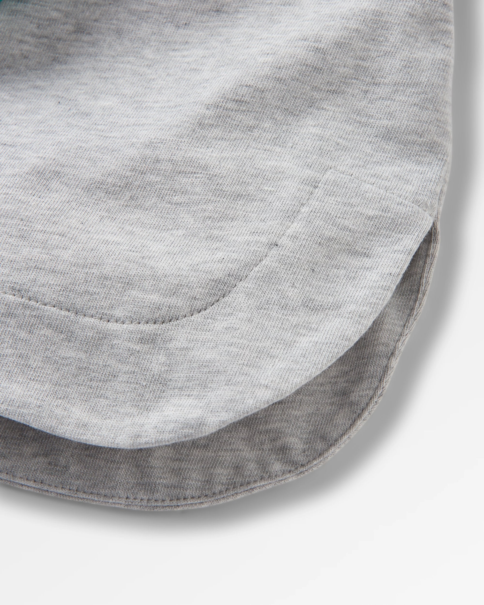 Hilltop Organic Cotton LS T-Shirt - Grey Marl - Flatlay