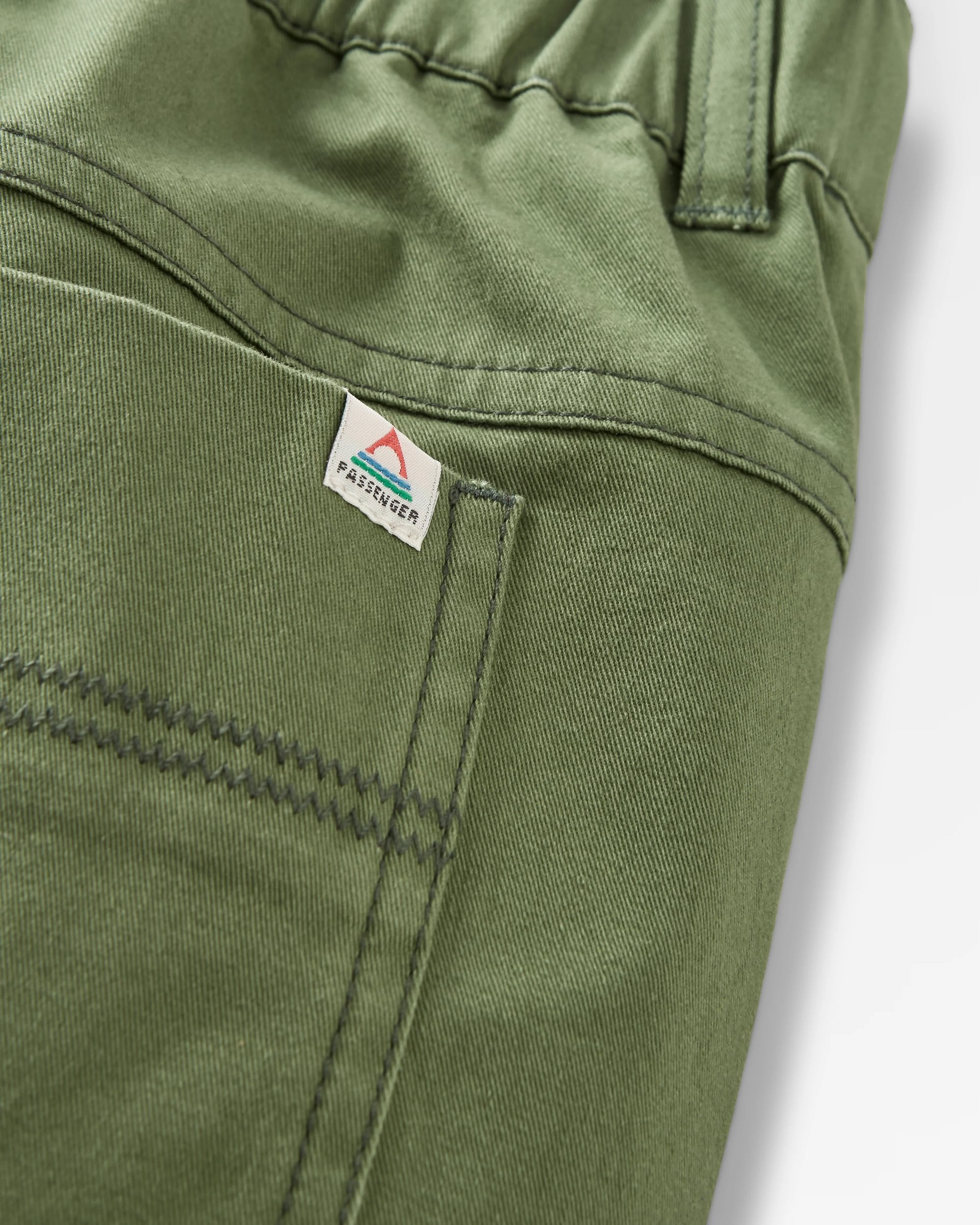 Lani Organic Twill Long Short - Wild Green - Flatlay