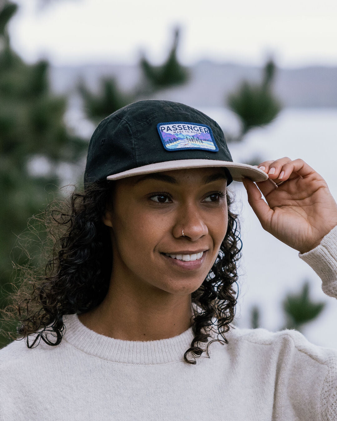 Love The Wild Recycled Cotton 5 Panel Cap - Black - Lifestyle - Female