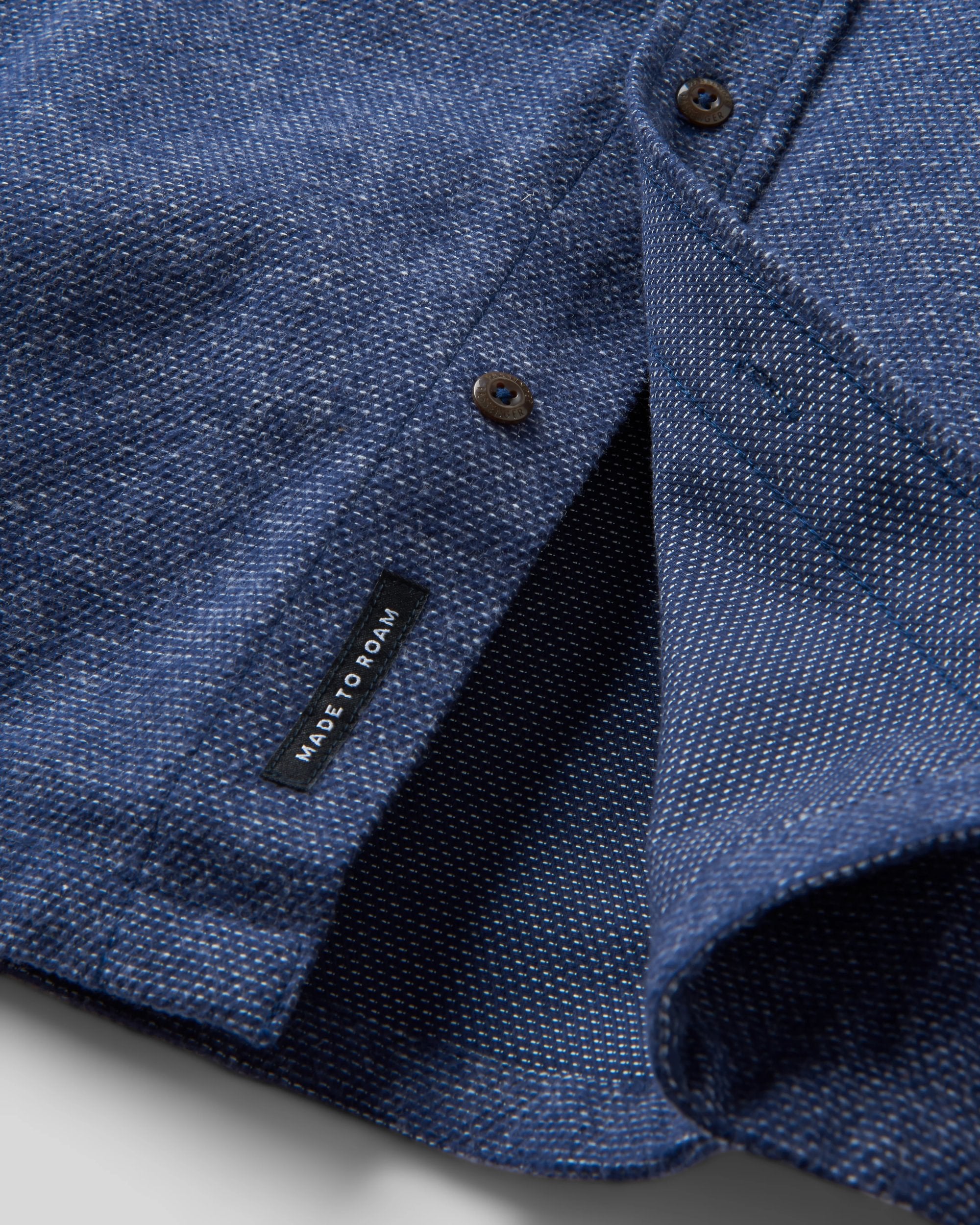 Backcountry Flannel Shirt - Rich Navy/Birch - Flatlay