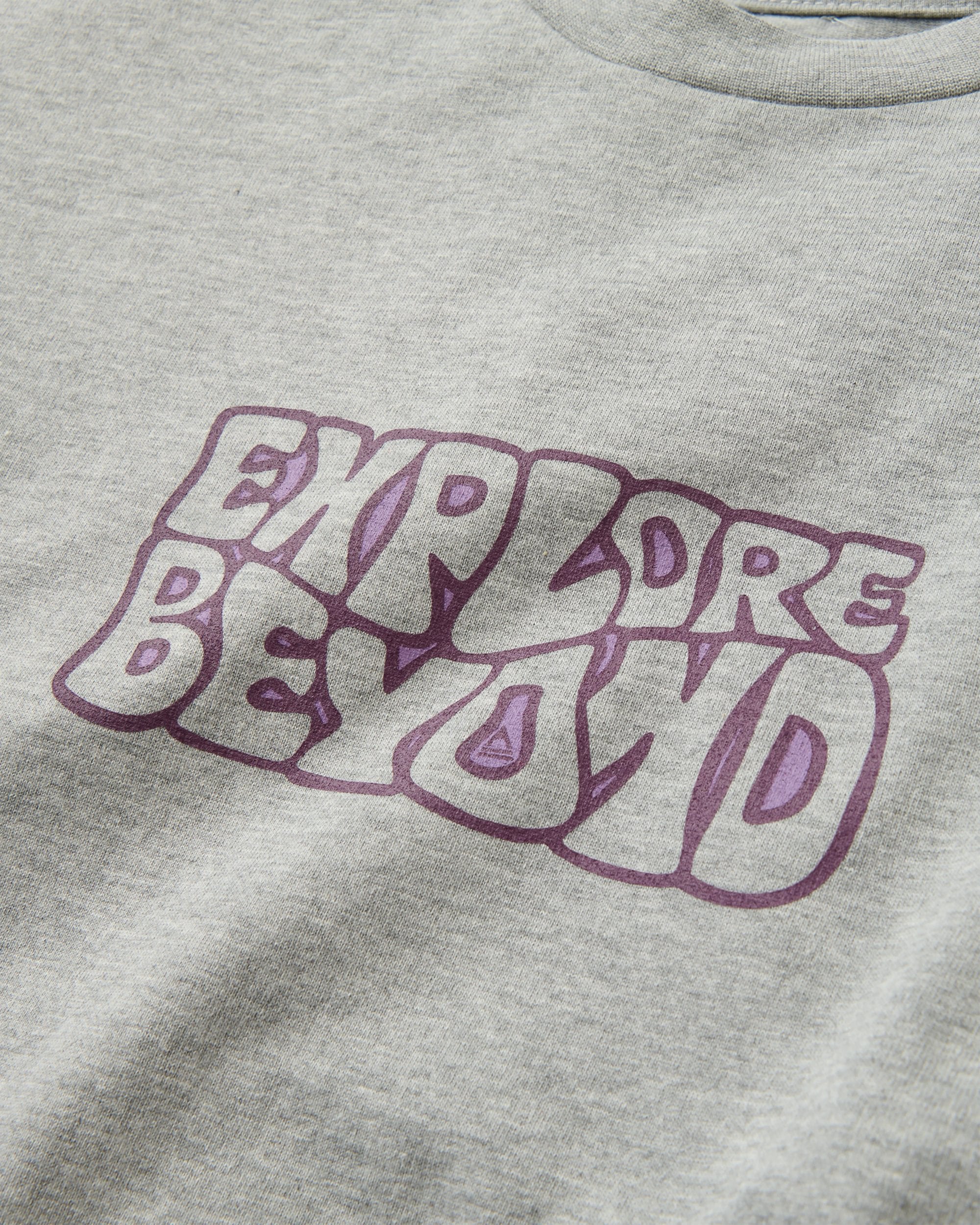 Beyond Relaxed Fit LS T-Shirt - Grey Marl - Flatlay