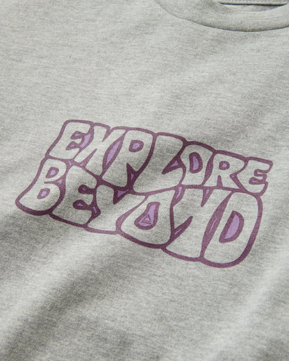 Beyond Relaxed Fit LS T-Shirt - Grey Marl - Flatlay