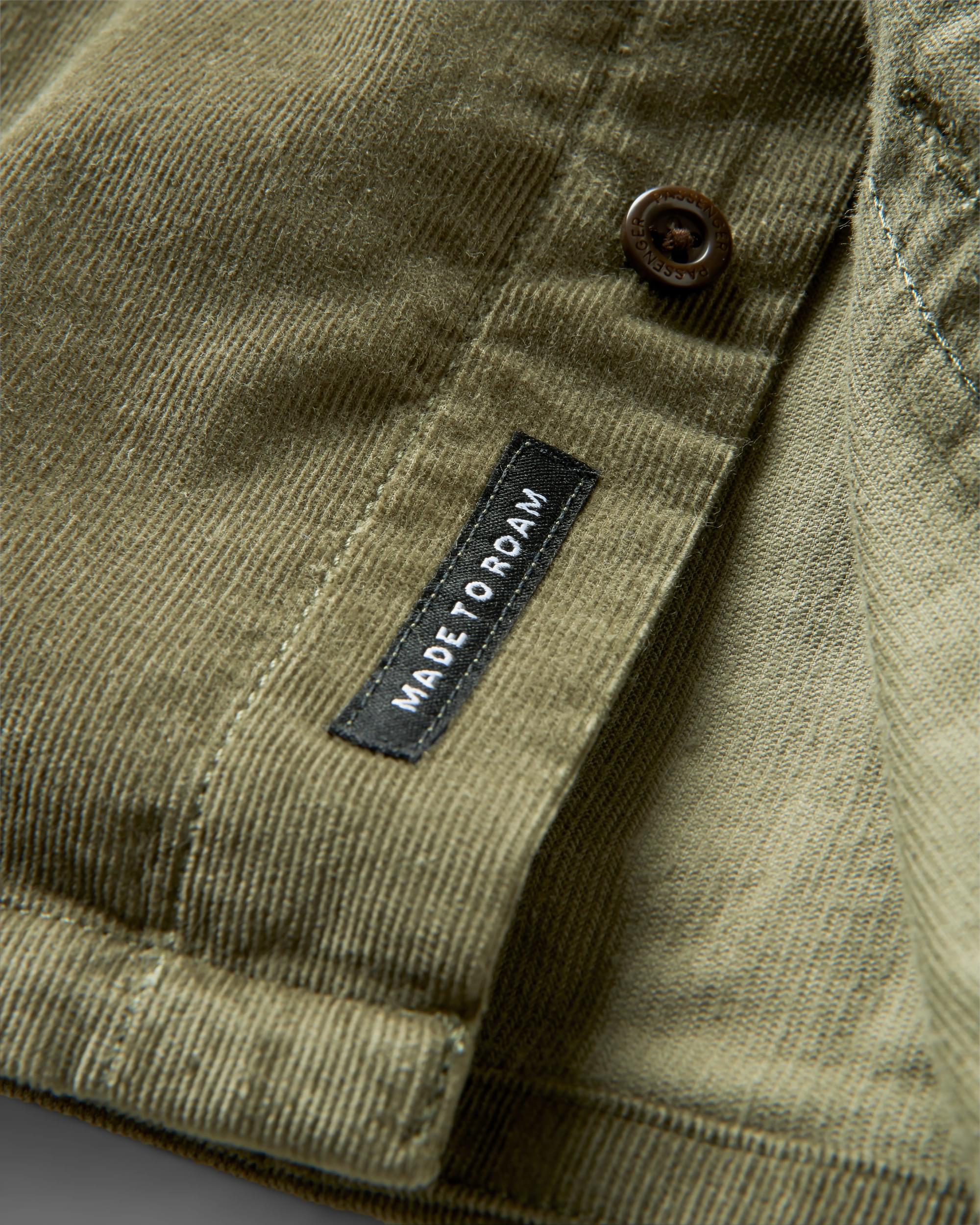 Backcountry Cord Light Shirt - Dusty Olive - Flatlay