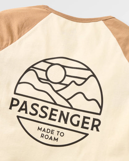 Laidback Relaxed Fit LS Raglan T-Shirt - Birch/Toffee - Flatlay