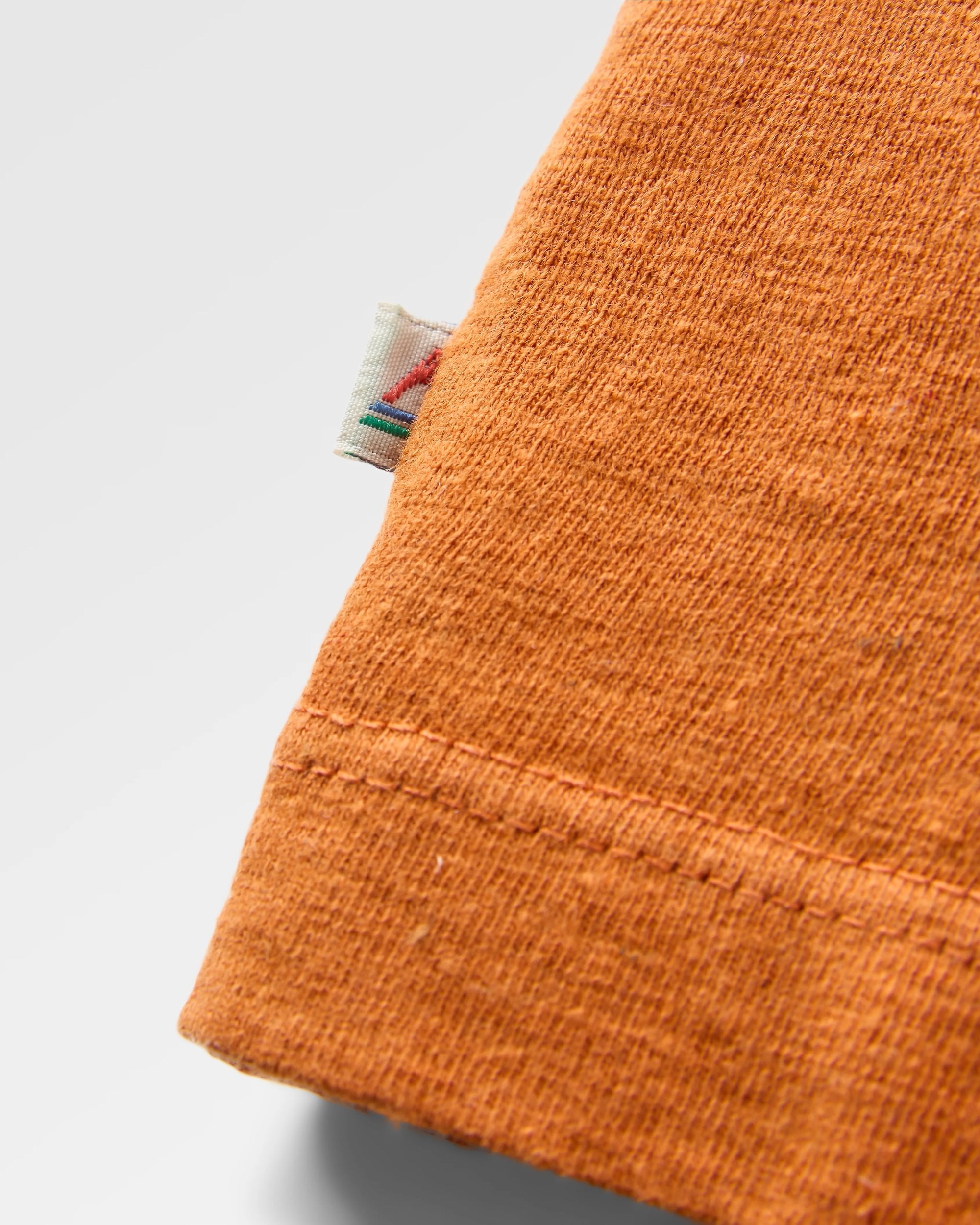 Elbio Recycled Relaxed Fit T-Shirt - Sunset Orange Marl - Flatlay