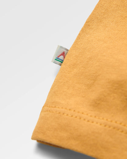 Tall Pines Women's Recycled Cotton T-shirt - Spruce Yellow - Flatlay