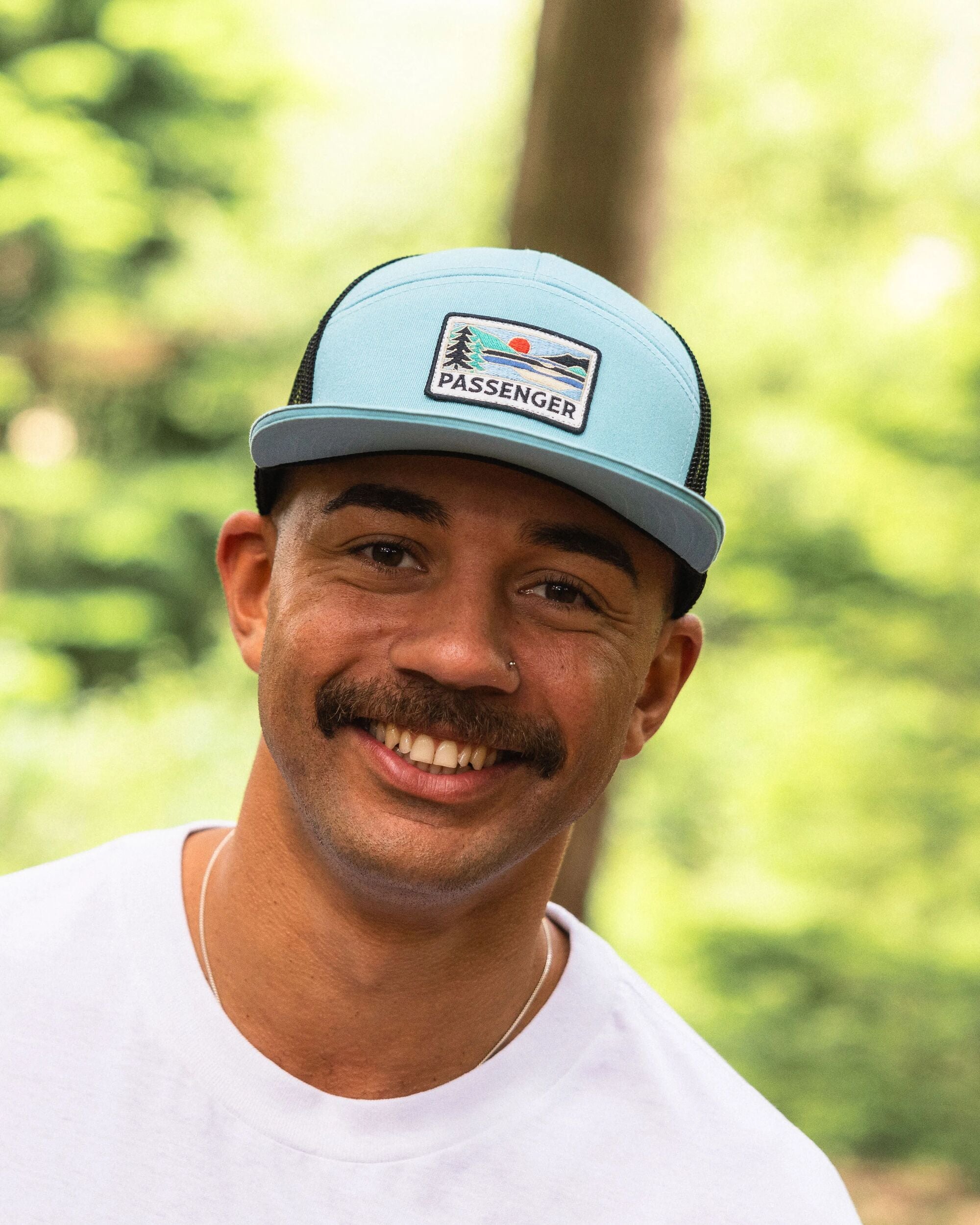 Roamer 7 Panel Organic Cotton Trucker Cap - Arctic - Lifestyle - Male