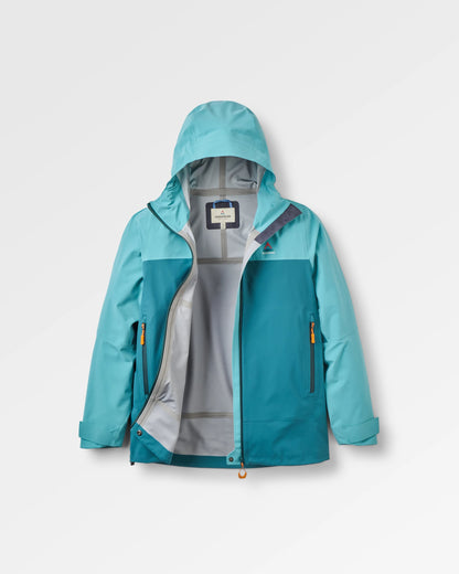 Womens Trailscape 3L Waterproof Jacket - Mediterranean/ Ocean Teal - Flatlay