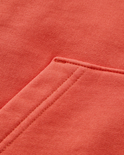 Downtime Heavyweight Hoodie - Ember Orange - Flatlay