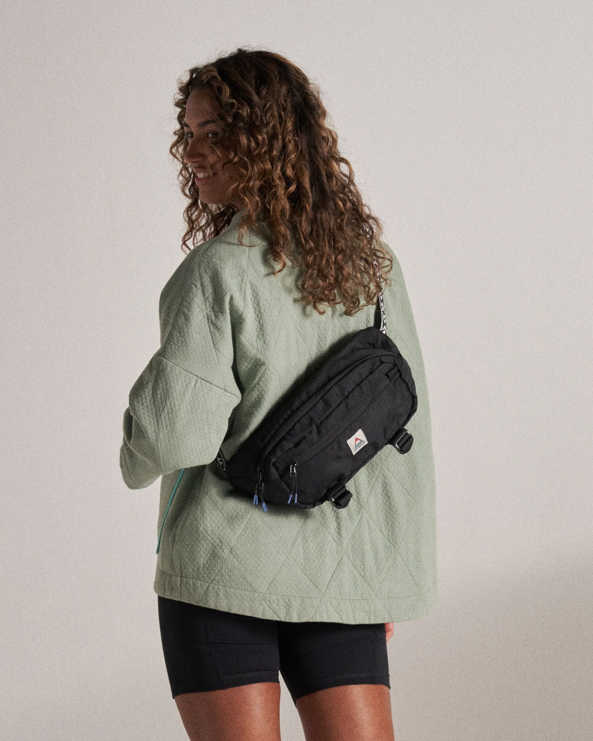 Boondocker Recycled Hip Pack - Black - Studio Model - Female