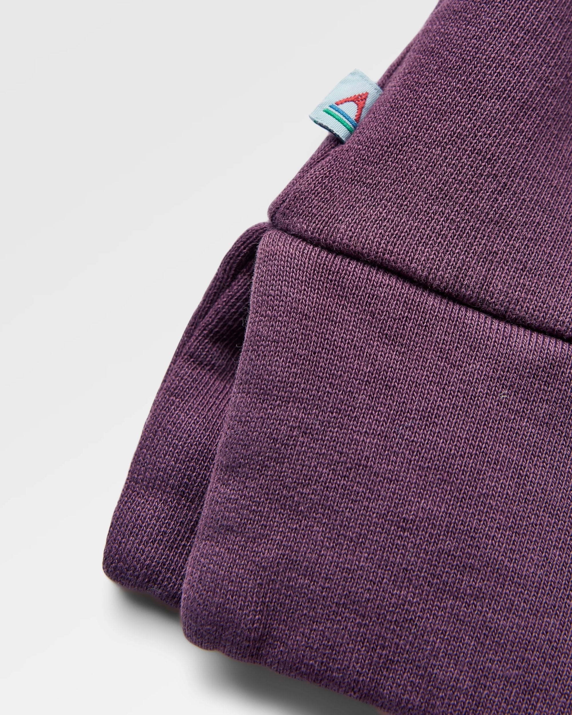 Outlook Recycled Cotton Hoodie - Deep Plum - Flatlay
