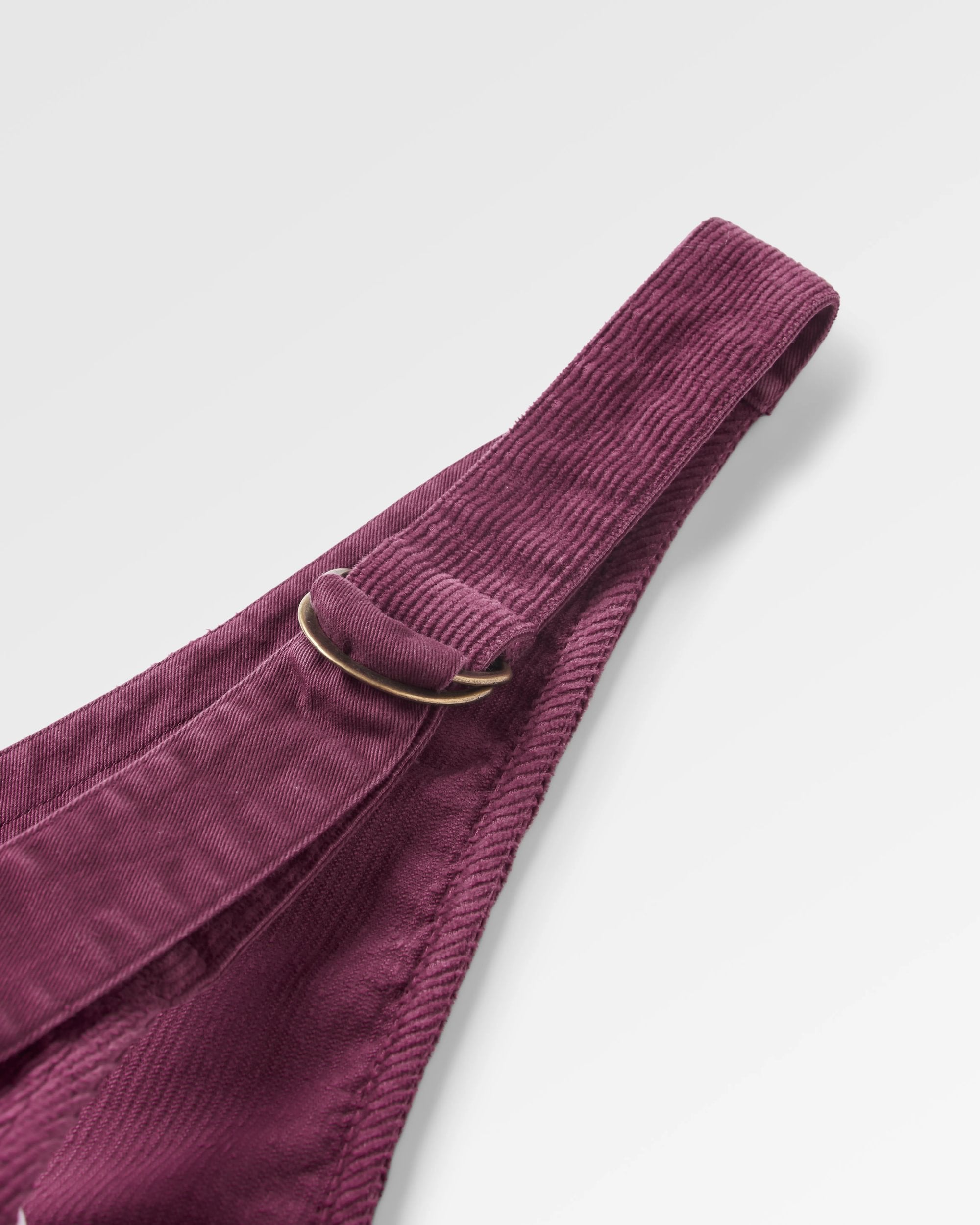 Refuel Organic Cotton Cord Dungarees - Fig - Flatlay