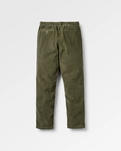 Adventurer Cord Trouser - Dusty Olive - Flatlay
