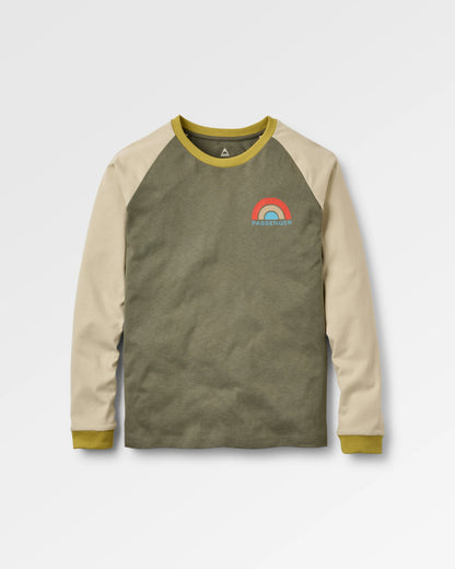 Riser Recycled Cotton LS T-Shirt - Dusty Olive - Flatlay