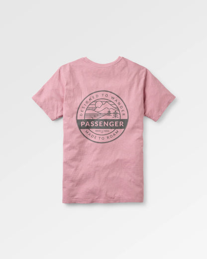 Odyssey Recycled Cotton T-Shirt - Pink Haze - Flatlay