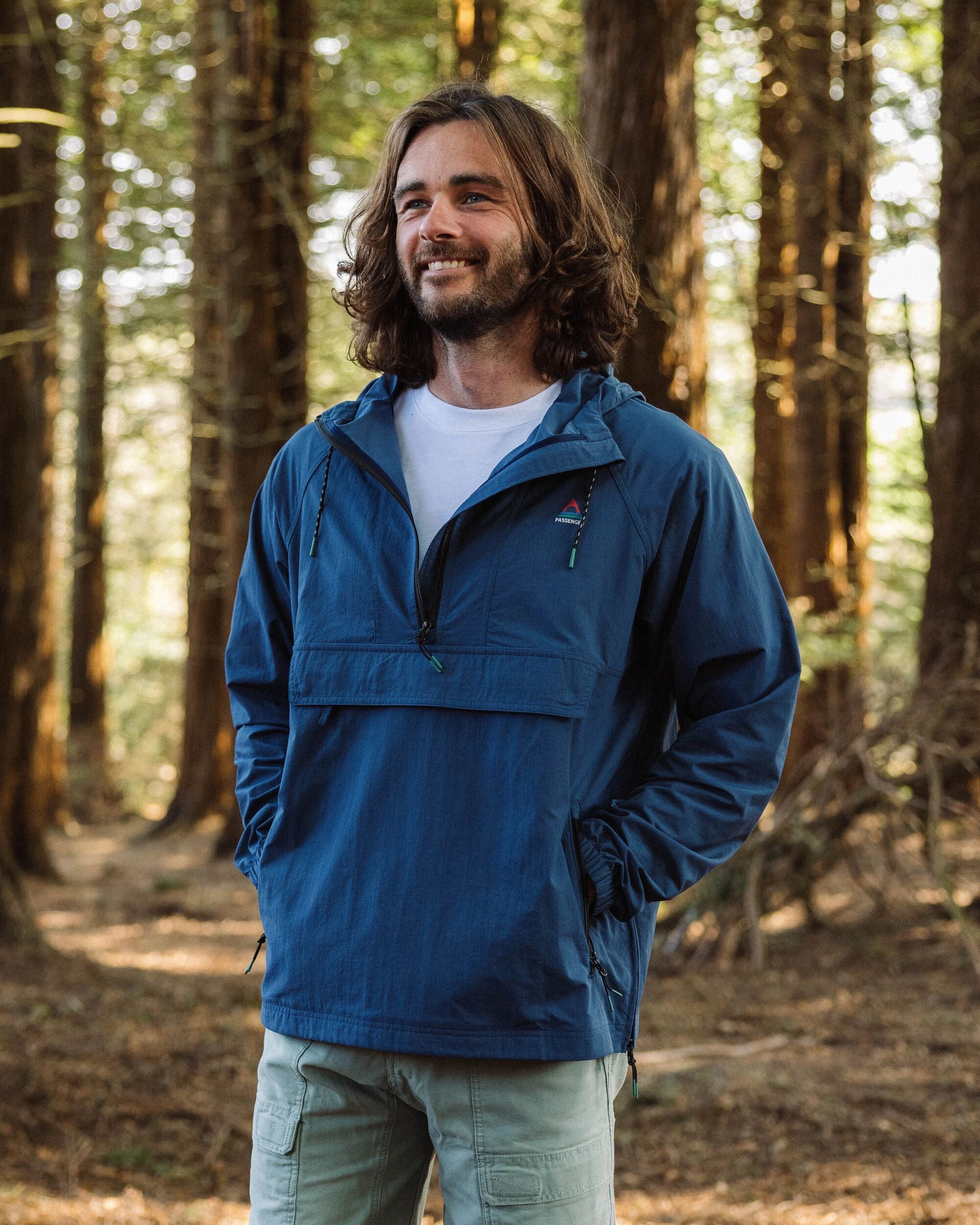 Seek Out Water Resistant Anorak - Dark Denim - Lifestyle
