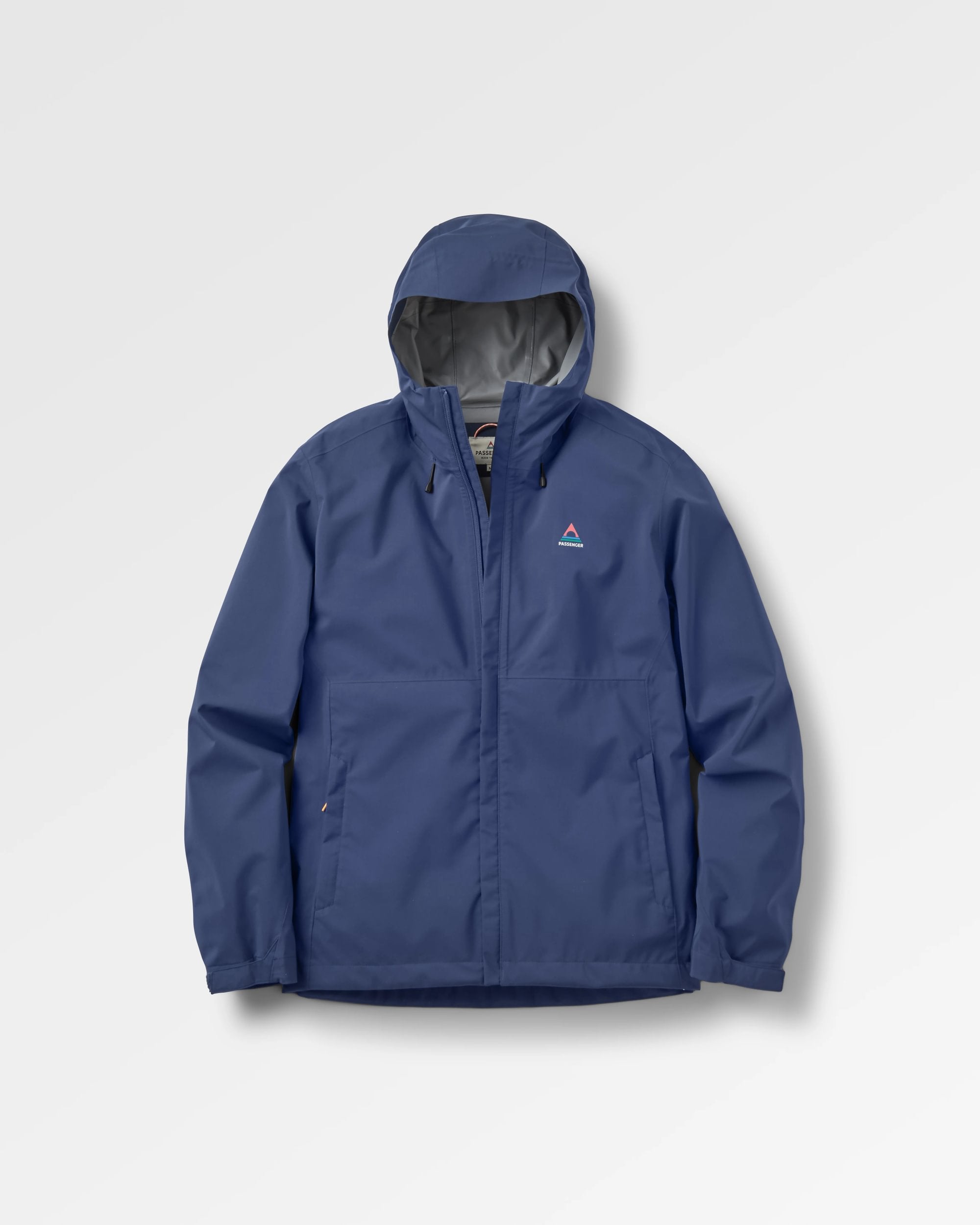 Downpour Recycled Waterproof Jacket - Rich Navy - Flatlay