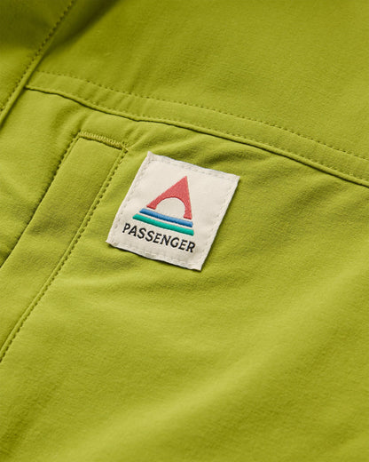 Traveller Short Sleeve Stretch Shirt - Tea Green - Flatlay
