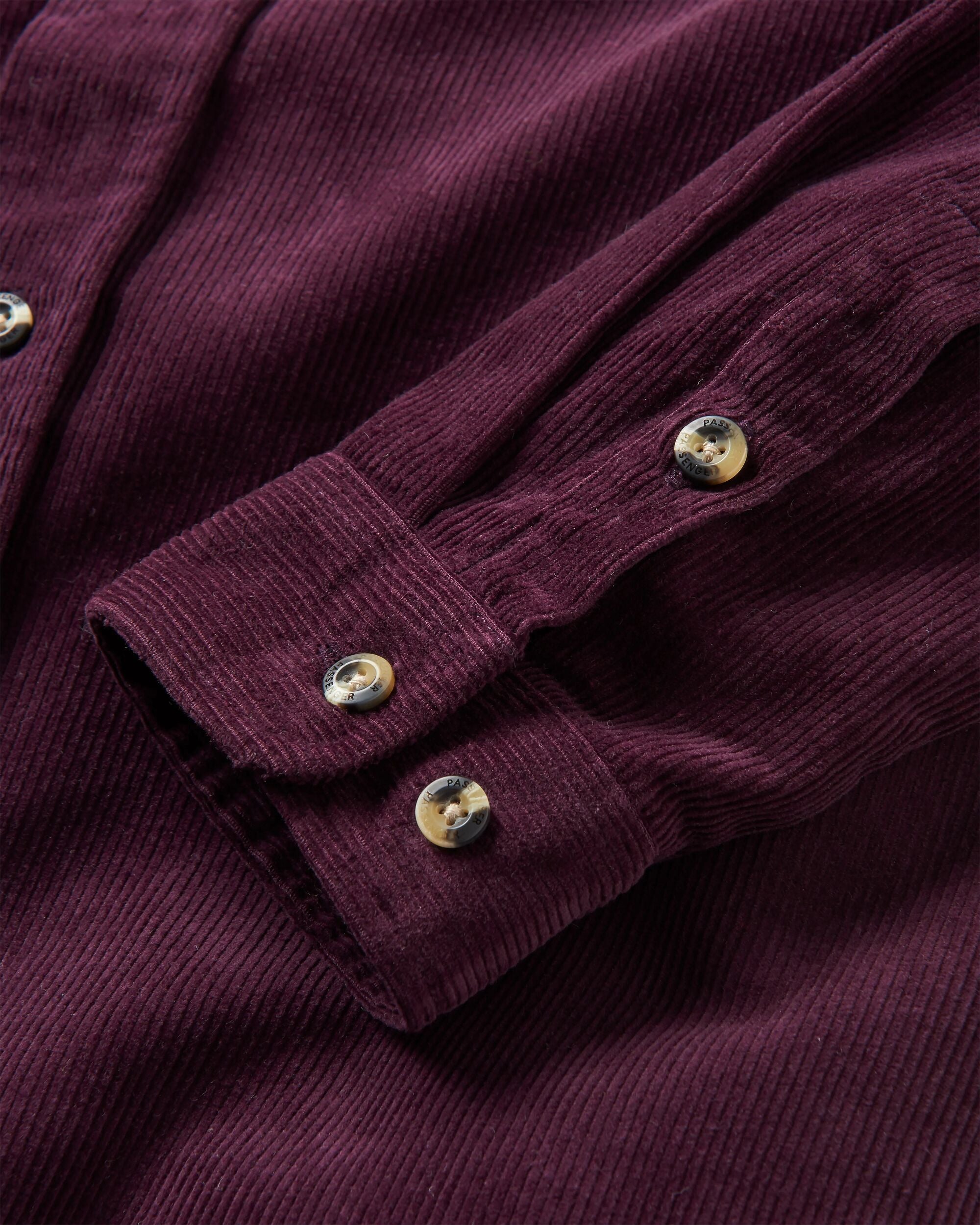 Backcountry Cord Shirt - Deep Plum - Flatlay