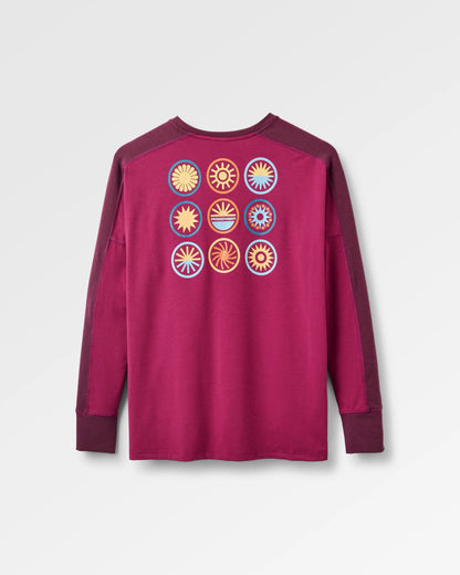 Chase The Light Active LS T-Shirt - Wild Berry  - Flatlay