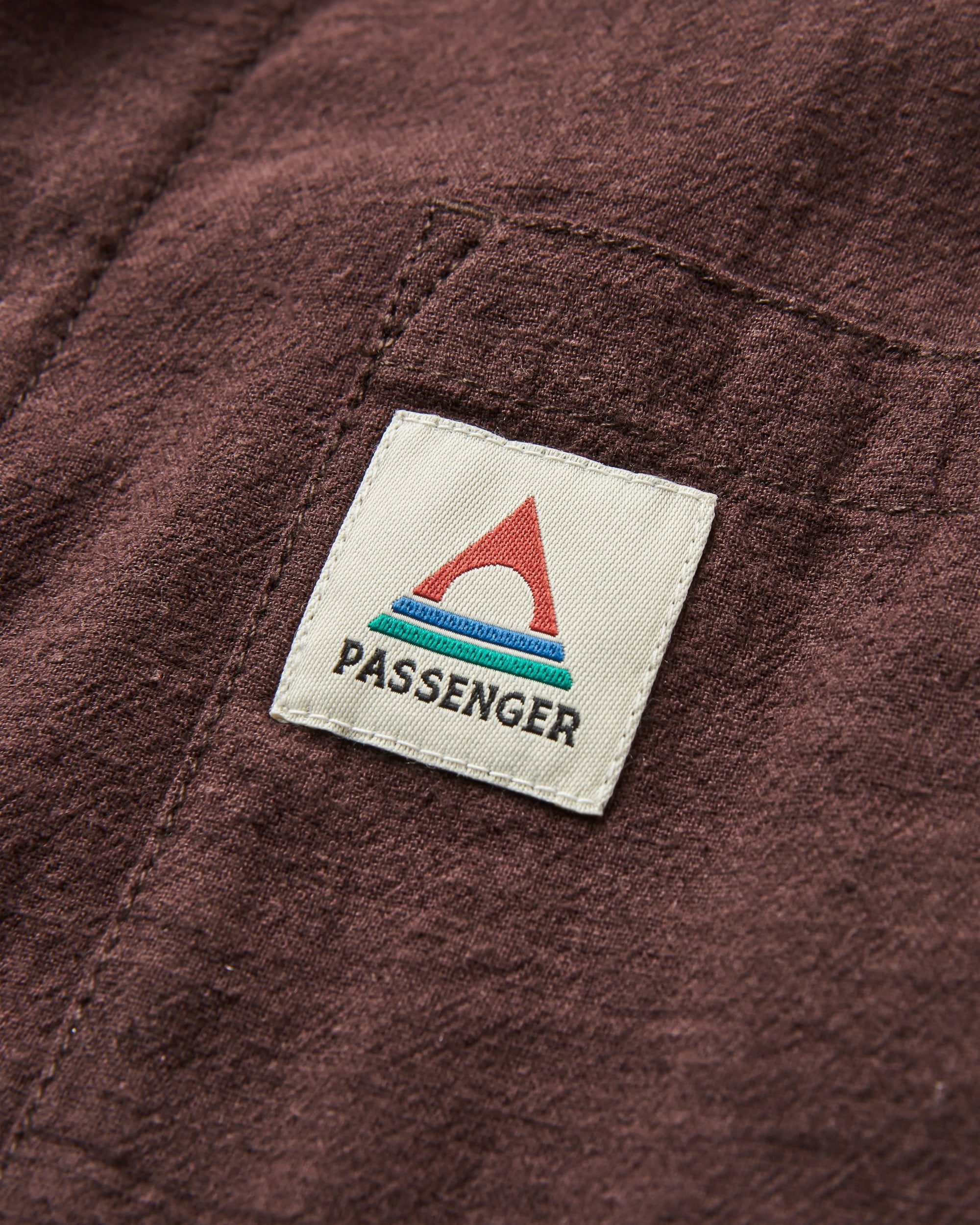 Arica Textured Organic Cotton Shirt - Espresso - Flatlay