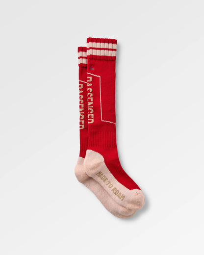 Snowscape Socks - Red Ochre - Flatlay