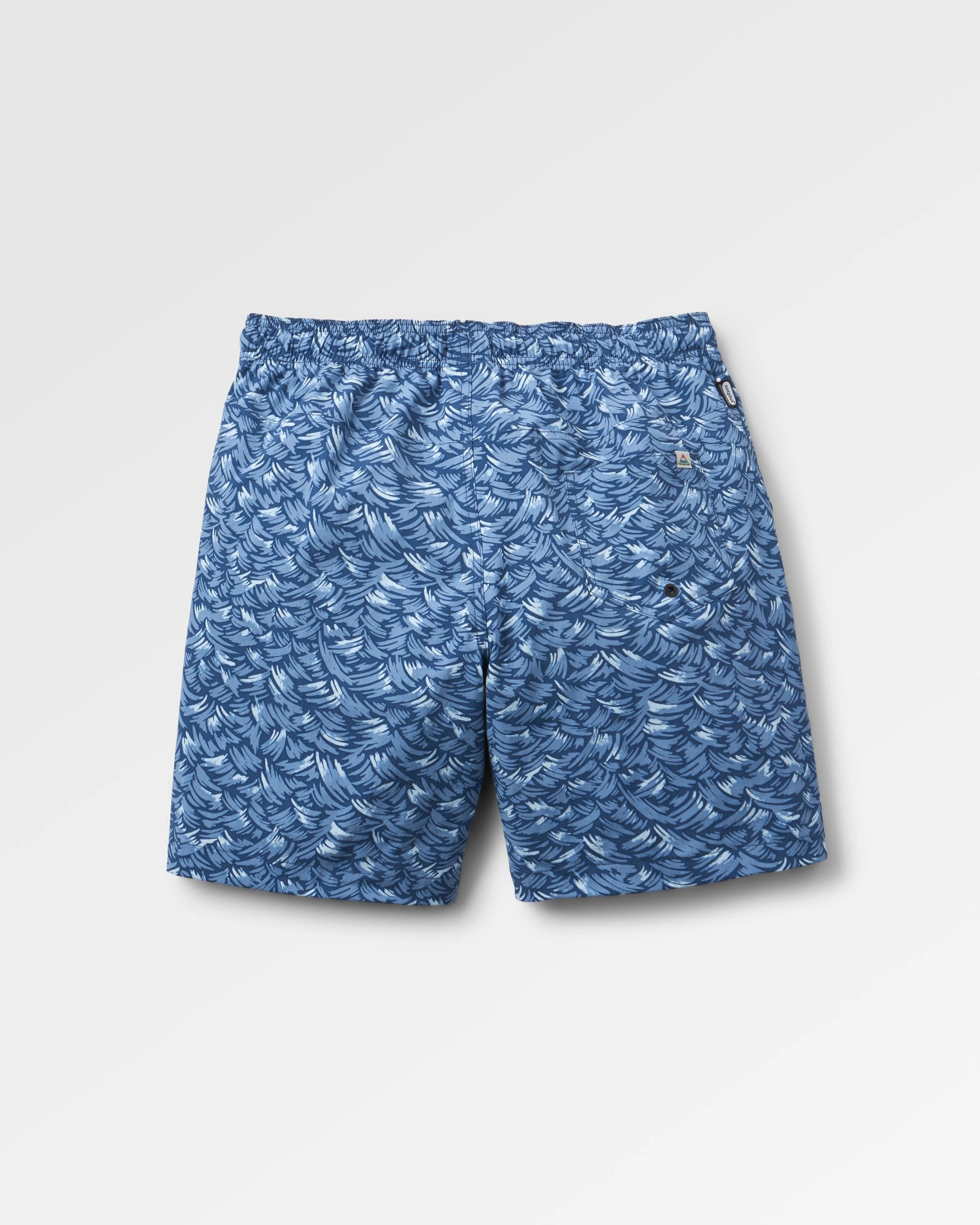 Drifter NetPlus® Beach Linerless Short - Waves Dark Denim - Flatlay