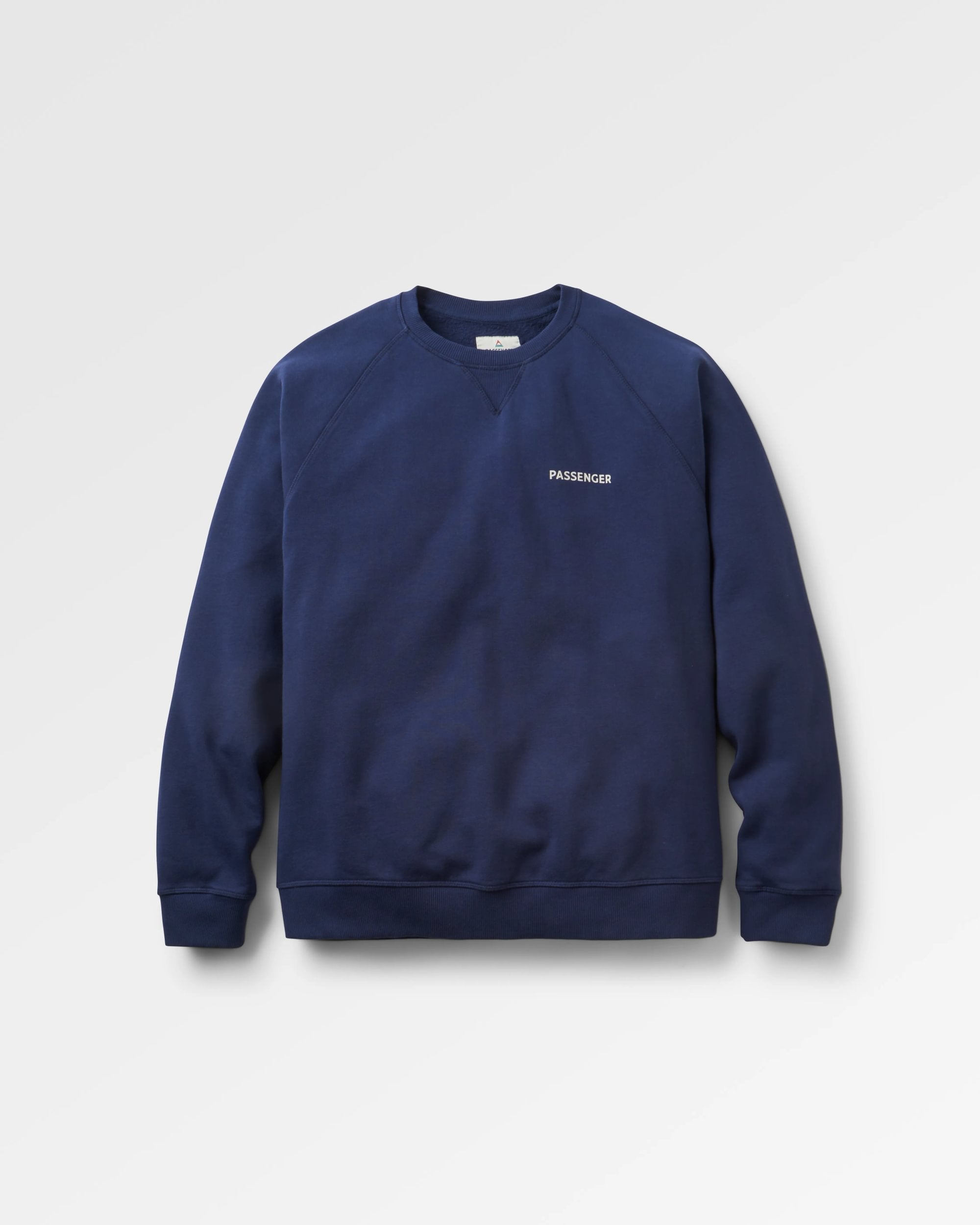 Roamer Men's Organic Cotton Sweatshirt - Rich Navy - Flatlay