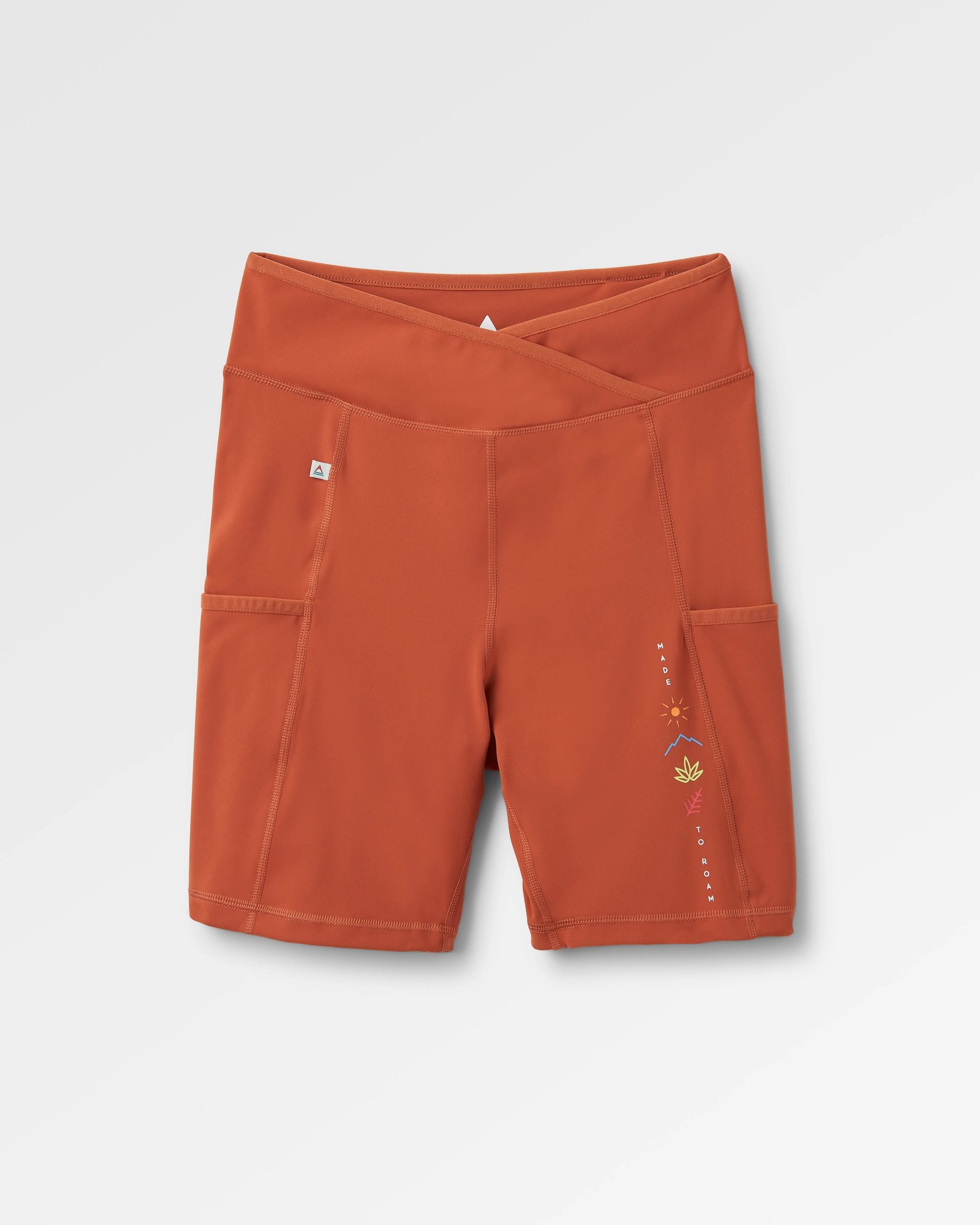 Mantra Recycled Active Short - Baked Clay - Flatlay