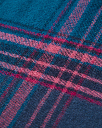 Flurry Woven Top - Tidal Blue/Wild Berry Check  - Flatlay