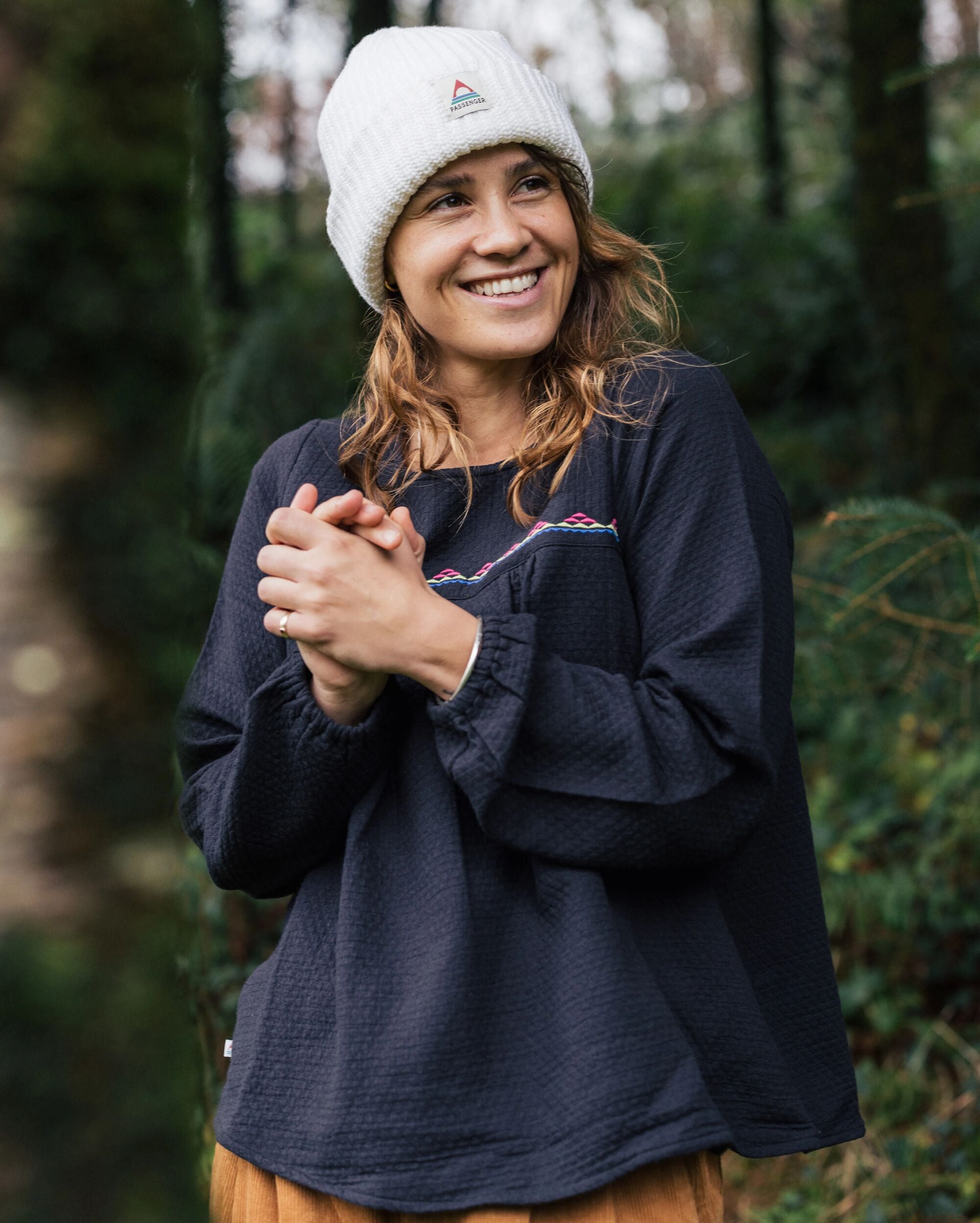 Petal Organic Cotton LS Top - Black - Lifestyle