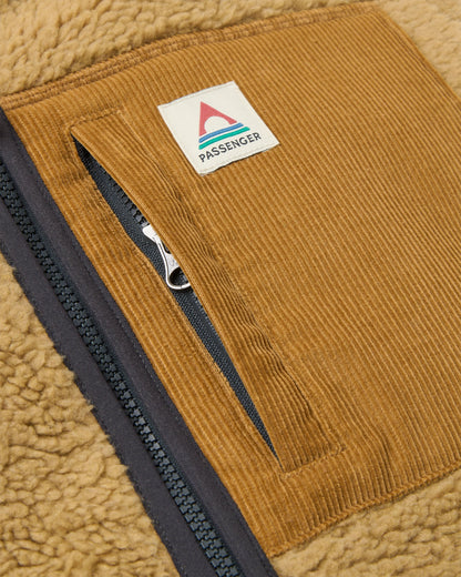 Trekker Recycled Deep-Pile Sherpa Fleece - Biscuit - Flatlay