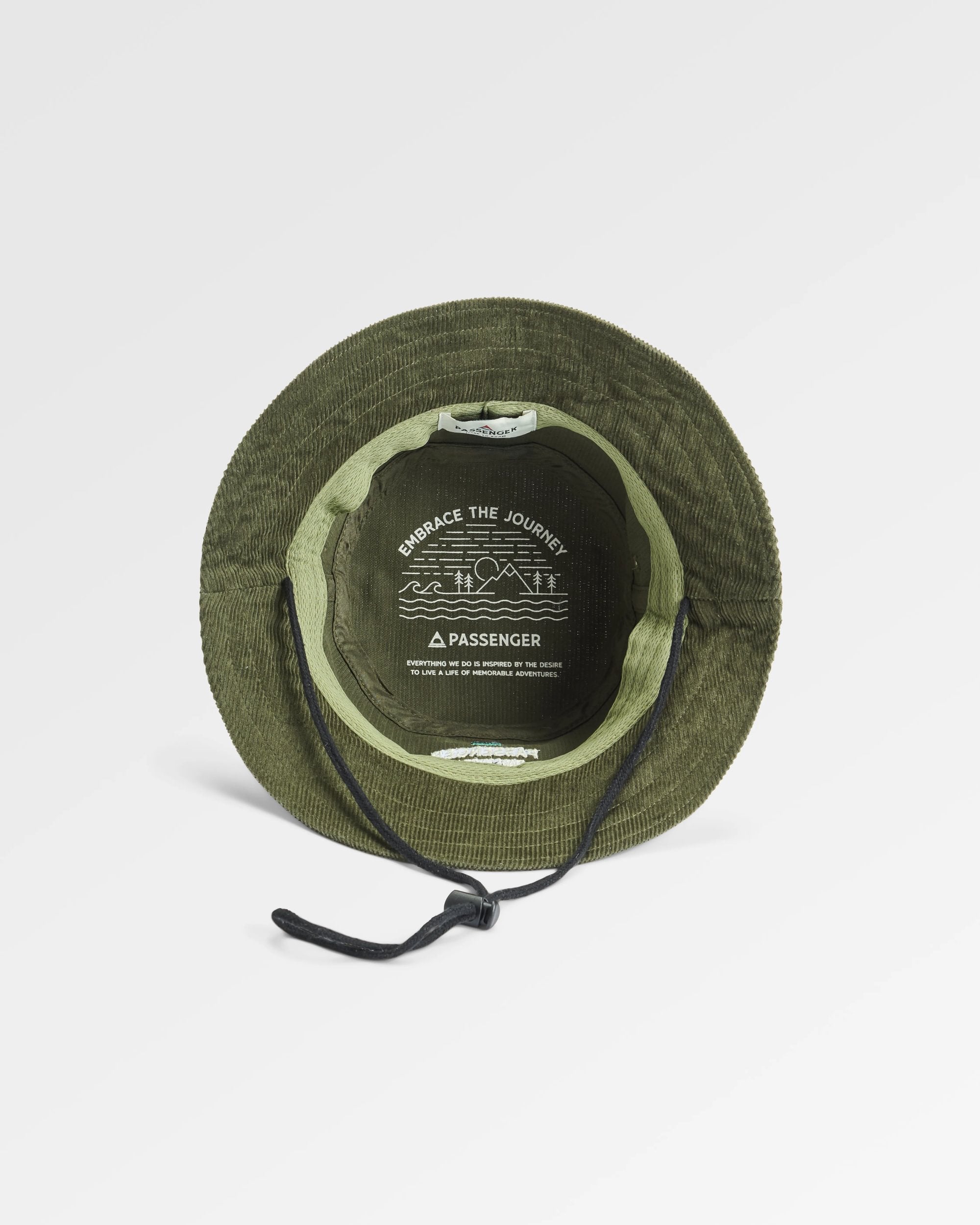 Forest Recycled Cord Bucket Hat - Khaki - Flatlay