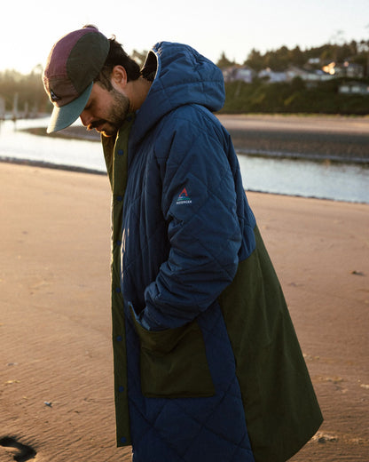 Campscape Recycled Fleece Lined Parka - Khaki/Dark Denim - Lifestyle - Male