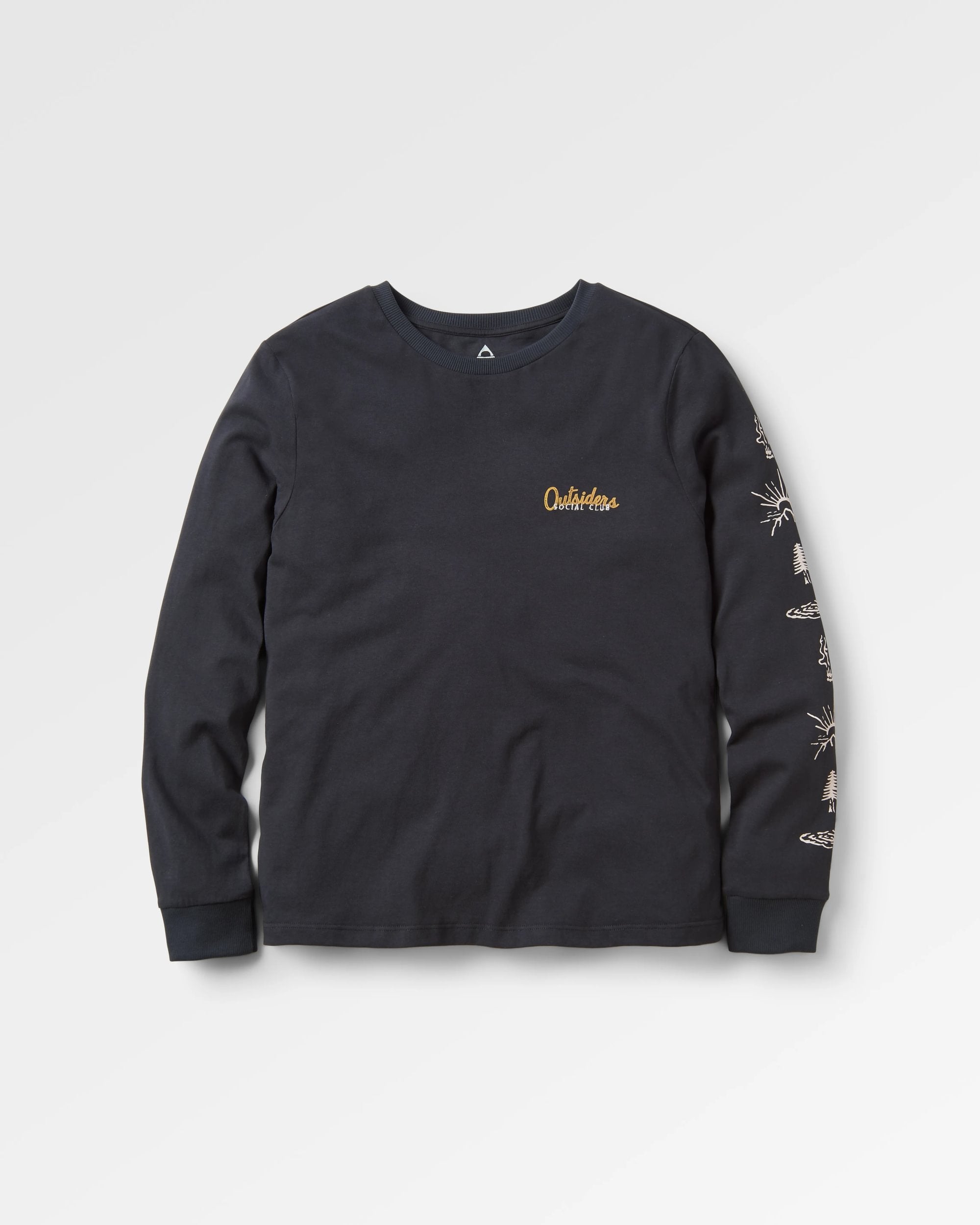 Dawn Recycled Cotton LS T-Shirt - Black - Flatlay