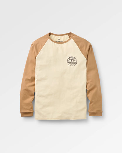 Laidback Relaxed Fit LS Raglan T-Shirt - Birch/Toffee - Flatlay