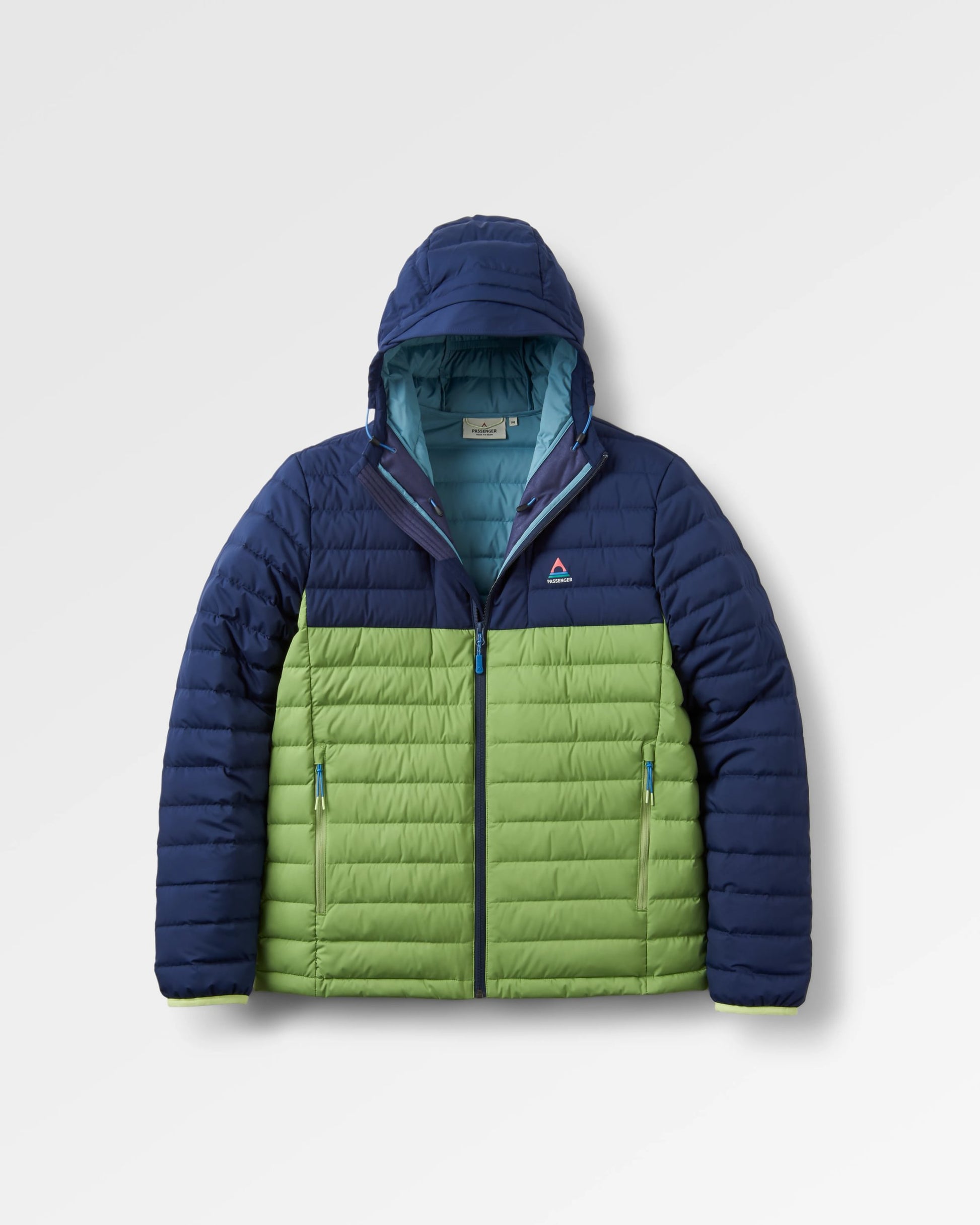 Ashland Down Recycled Jacket - Rich Navy/Pear Green